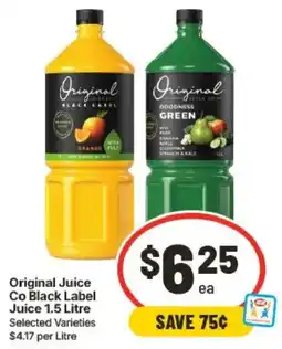 IGA Original Juice Co Black Label Juice offer