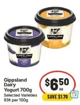 IGA Gippsland Dairy Yogurt offer