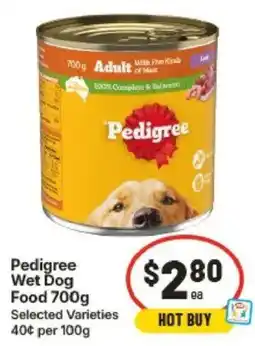 IGA Pedigree Wet Dog Food offer