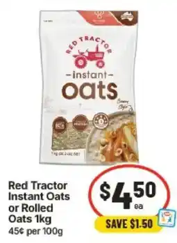 IGA Red Tractor Instant Oats offer