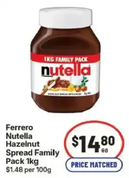 IGA Ferrero Nutella Hazelnut Spread Family Pack offer