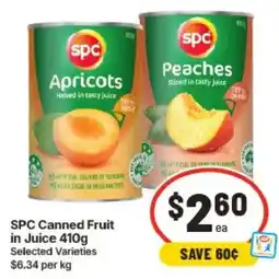 IGA SPC Canned Fruit in Juice offer