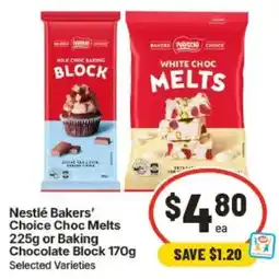 IGA Nestlé Bakers' Choice Choc Melts offer