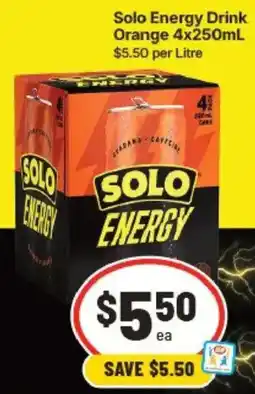 IGA Solo Energy Drink Orange offer