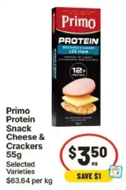 IGA Primo Protein Snack Cheese & Crackers offer