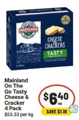IGA Mainland On The Go Tasty Cheese & Cracker 4 Pack offer