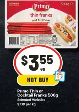 IGA Primo thin franks offer