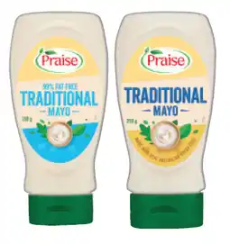IGA Praise Traditional Squeeze Mayo 250‑280g Selected Varieties offer