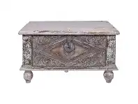 LivingStyles Thorton Vintage Mango Wood Trunk Box, 74cm offer