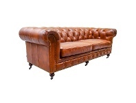 LivingStyles Amalfi Leather Chestfield Sofa, 3 Seater offer