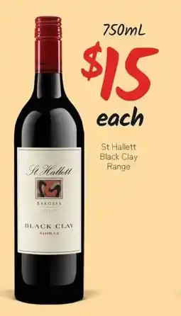 Cellarbrations St Hallett Black Clay Shiraz offer