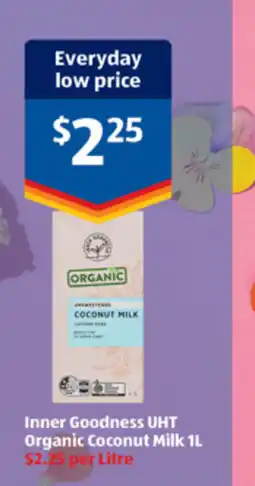 ALDI Inner Goodness UHT Organic Coconut Milk offer