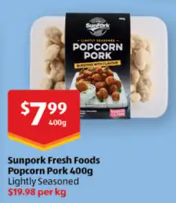 ALDI Sunpork Fresh Foods Popcorn Pork offer