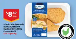 ALDI Schnits Whole Muscle RSPCA Approved Chicken Kyivs offer