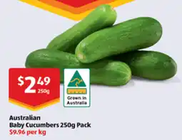 ALDI Australian Baby Cucumbers offer
