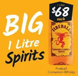 Ritchies Fireball Cinnamon Whisky offer