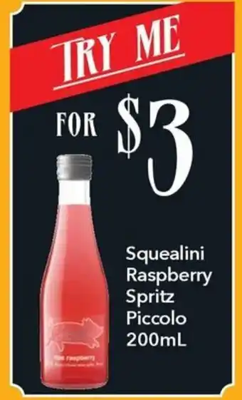 Squealini Raspberry Spritz Piccolo