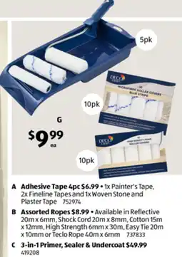 ALDI Deco Craft Microfibre Roller Covers Blue Stripe offer