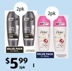 ALDI Dove Men+Care Deodorant Roll-On offer