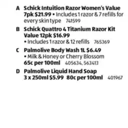 ALDI Schick Intuition Razor Women's Value offer