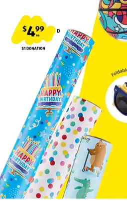 ALDI Happy Birthday Wrapping Paper offer