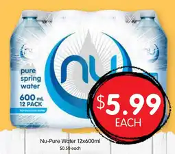 Spudshed Nu-Pure Water offer