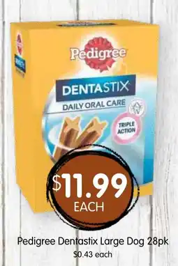 Spudshed Pedigree Dentastix Large Dog offer