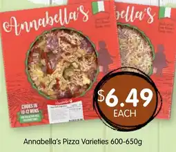 Spudshed Annabella's Pizza Varieties offer