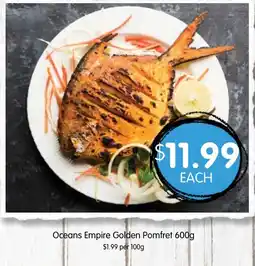 Spudshed Oceans Empire Golden Pomfret offer
