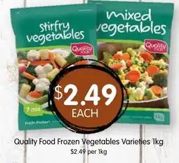 Spudshed Quality Food Frozen Vegetables Varieties offer