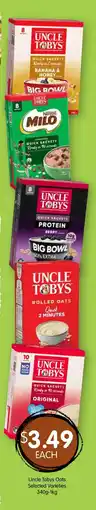Spudshed Uncle Tobys Oats Selected Varieties offer