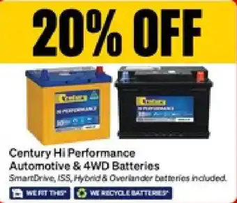 Century Hi Performance Automotive & 4WD Batteries