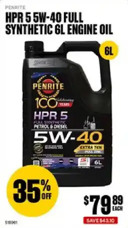 SuperCheap Auto Penrite HPR 5 5W-40 Full Synthetic Engine Oil offer