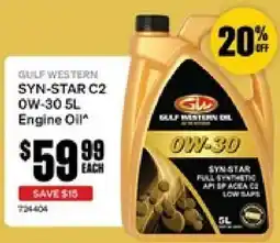 SuperCheap Auto Gulf Western Syn-Star C2 0W-30 Engine Oil offer