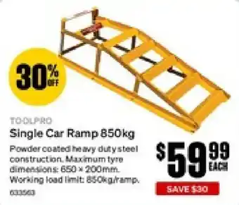 SuperCheap Auto Toolpro Single Car Ramp 850kg offer