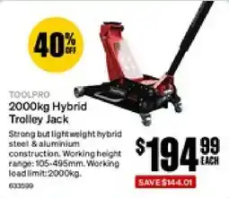 SuperCheap Auto Toolpro 2000kg Hybrid Trolley Jack offer