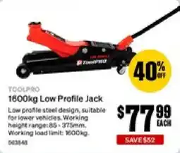 SuperCheap Auto Toolpro 1600kg Low Profile Jack offer