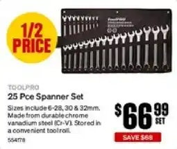 SuperCheap Auto Toolpro 25 Pce Spanner Set offer