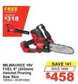 Total Tools Milwaukee 18V Fuel 8" (203mm) Hatchet Pruning Saw Skin offer