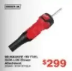Total Tools MILWAUKEE 18V FUEL QUIK-LOK Power Attachment offer