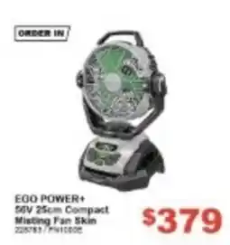 Total Tools Ego Power+ 50V 25cm Compact Misting Fan Skin offer