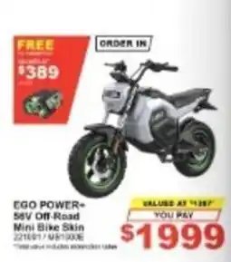 Total Tools Ego Power+ 56V Off-Road Mini Bike Skin offer