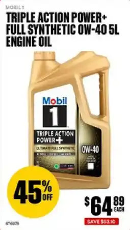 SuperCheap Auto Mobil 1 Triple Action Power+ Full Synthetic 0W-40 Engine Oil offer