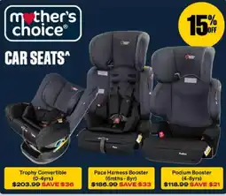 SuperCheap Auto Mother's Choice Car Seats offer