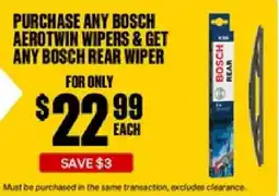 SuperCheap Auto Bosch Aerotwin wipers offer