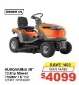 Total Tools Husqvarna 38" 13.8hp Mower Tractor T5 112 offer
