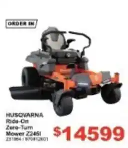 Total Tools Husqvarna Ride-On Zero-Turn Mower Z245i offer