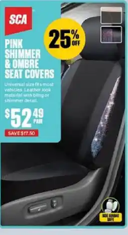 SuperCheap Auto SCA Pink Shimmer & Ombre Seat Covers offer