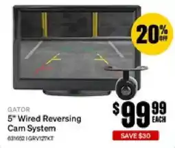 SuperCheap Auto Gator 5" Wired Reversing Cam System offer