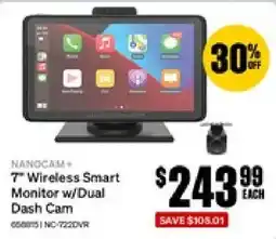 SuperCheap Auto HANOCAM 7" Wireless Smart Monitor w/Dual Dash Cam offer